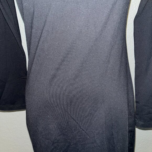 SUSANA MONACO BODYCON OFF-SHOULDER MAXI DRESS BLACK GOTH -WHIMSIGOTH - WITCHY -S - Picture 3 of 9